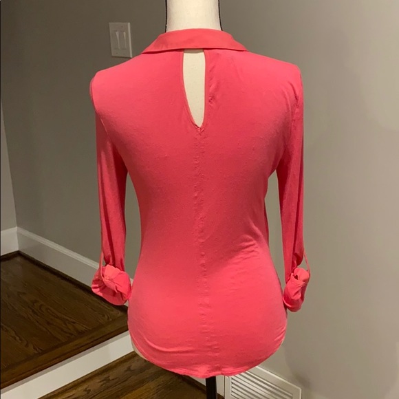 Pink Bebe Button-up Blouse - Picture 4 of 5